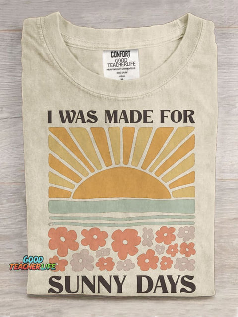 Sunny Days Ahead Casual Print T-shirt