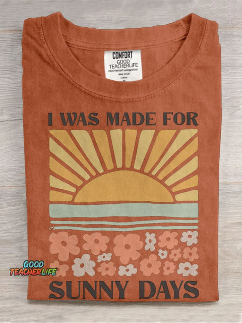 Sunny Days Ahead Casual Print T-shirt