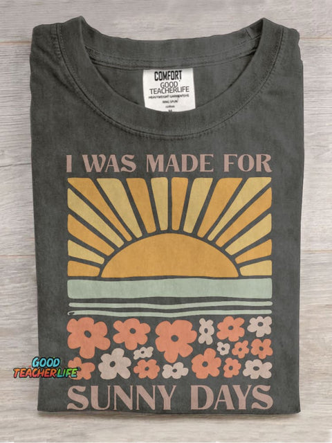 Sunny Days Ahead Casual Print T-shirt