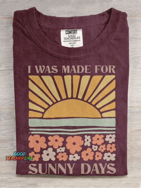 Sunny Days Ahead Casual Print T-shirt