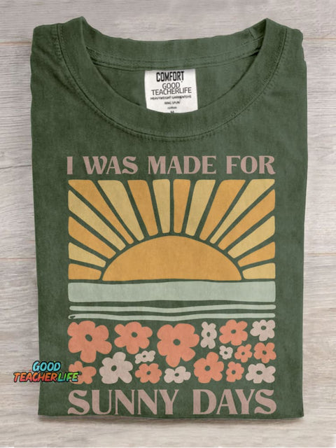 Sunny Days Ahead Casual Print T-shirt