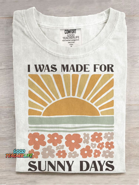Sunny Days Ahead Casual Print T-shirt