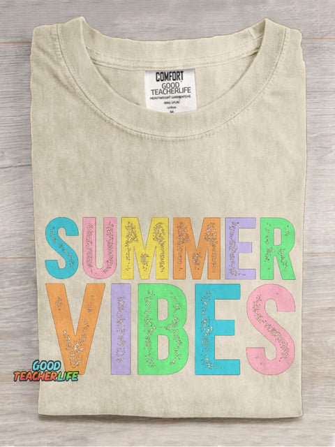 Summer Vibes Casual Print T-shirt