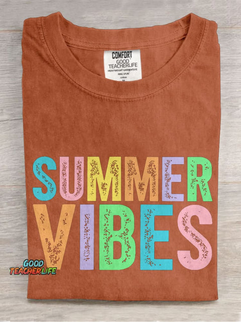 Summer Vibes Casual Print T-shirt