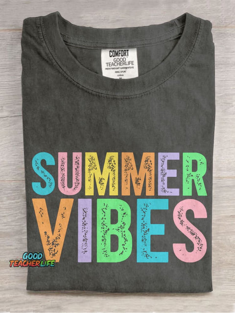 Summer Vibes Casual Print T-shirt