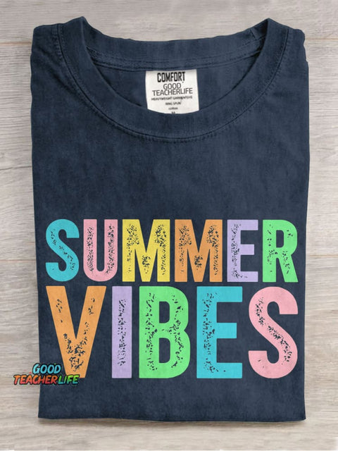 Summer Vibes Casual Print T-shirt