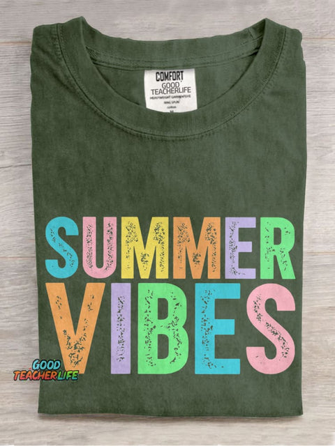 Summer Vibes Casual Print T-shirt