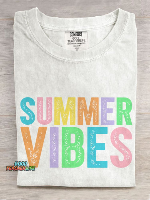 Summer Vibes Casual Print T-shirt