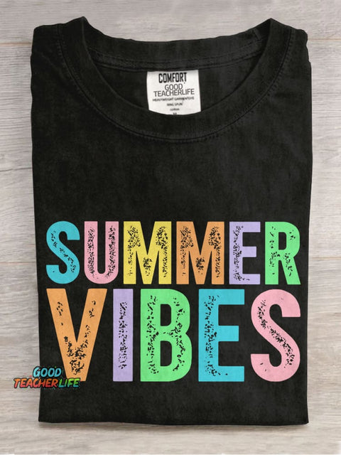 Summer Vibes Casual Print T-shirt