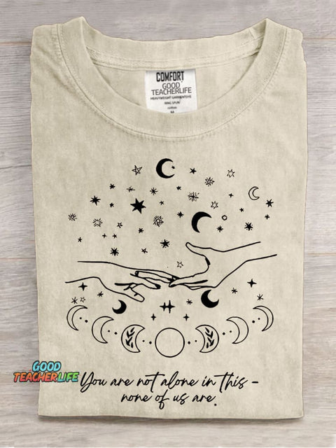 Astarion Quote You're Not Alone In This Teacher Casual Print T-shirt