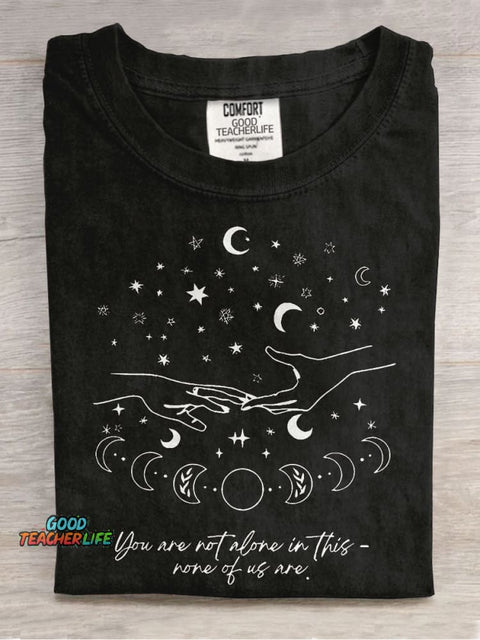 Astarion Quote You're Not Alone In This Teacher Casual Print T-shirt