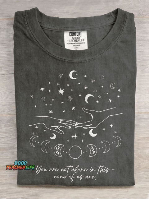 Astarion Quote You're Not Alone In This Teacher Casual Print T-shirt