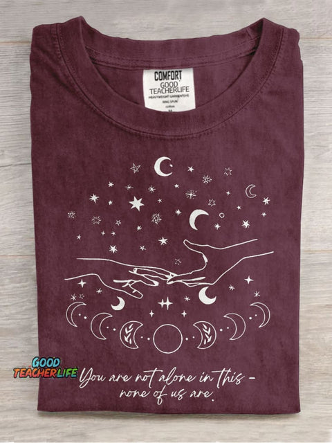 Astarion Quote You're Not Alone In This Teacher Casual Print T-shirt