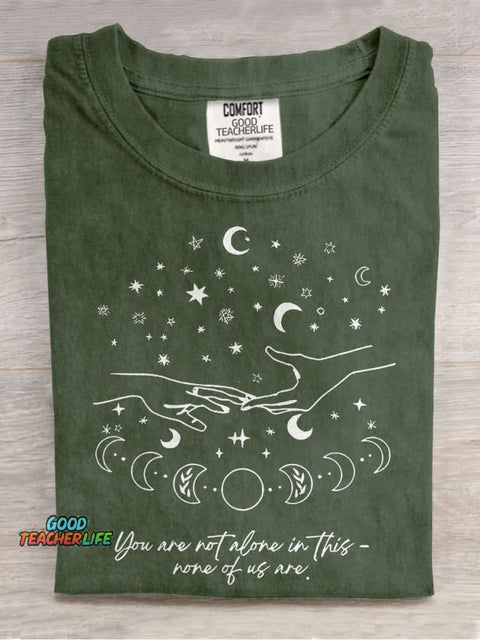 Astarion Quote You're Not Alone In This Teacher Casual Print T-shirt