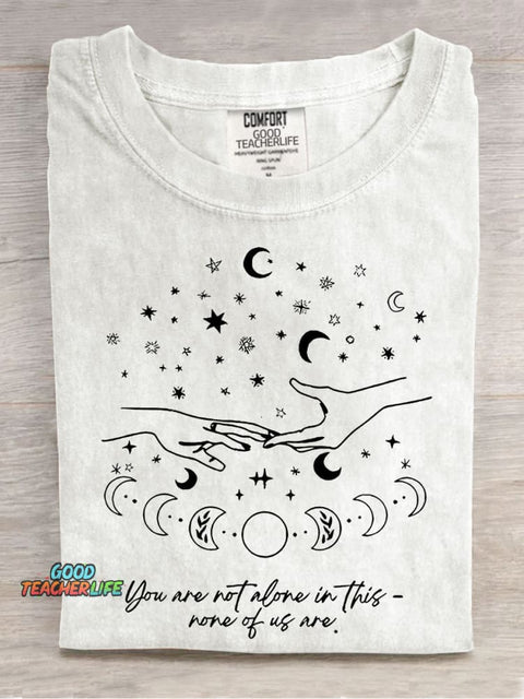 Astarion Quote You're Not Alone In This Teacher Casual Print T-shirt