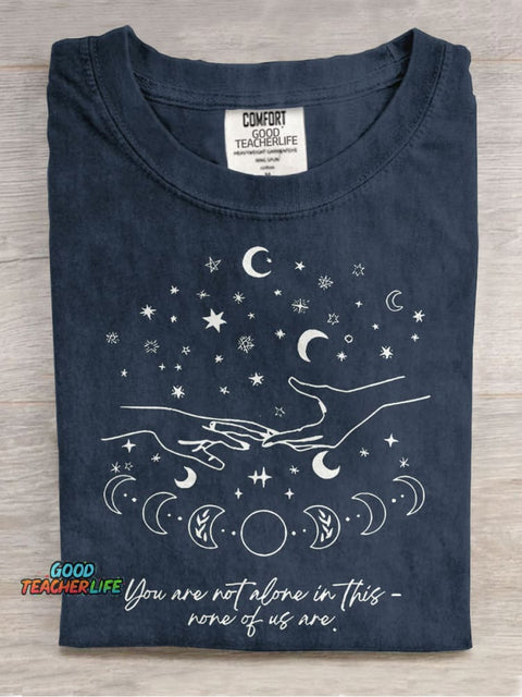 Astarion Quote You're Not Alone In This Teacher Casual Print T-shirt