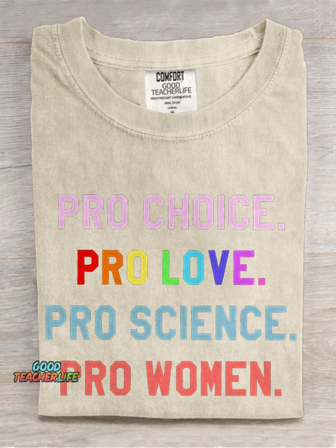 Pro Love Pro Women Teacher Casual Print T-shirt