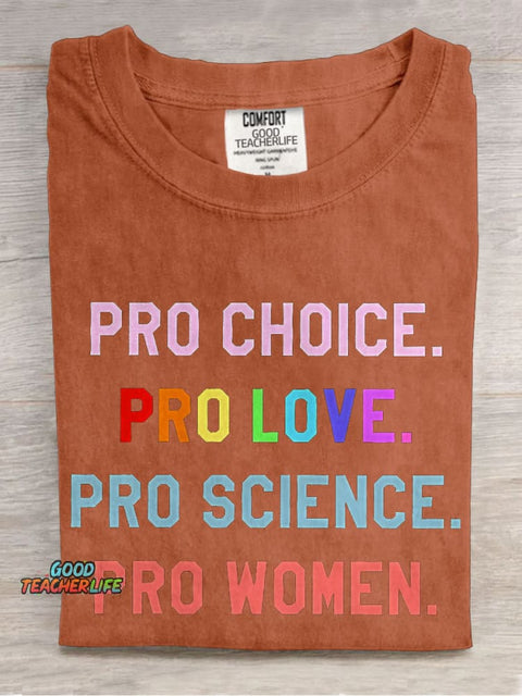 Pro Love Pro Women Teacher Casual Print T-shirt