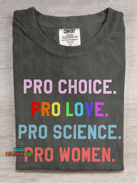 Pro Love Pro Women Teacher Casual Print T-shirt