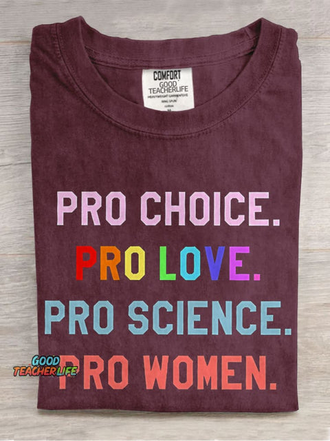 Pro Love Pro Women Teacher Casual Print T-shirt