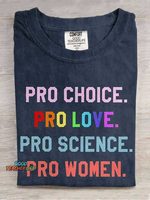 Pro Love Pro Women Teacher Casual Print T-shirt