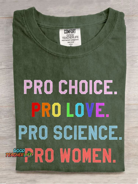 Pro Love Pro Women Teacher Casual Print T-shirt