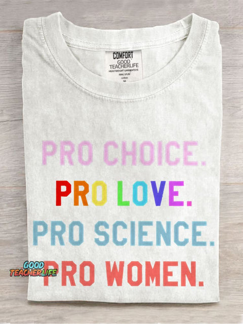 Pro Love Pro Women Teacher Casual Print T-shirt