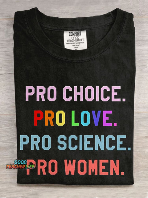 Pro Love Pro Women Teacher Casual Print T-shirt