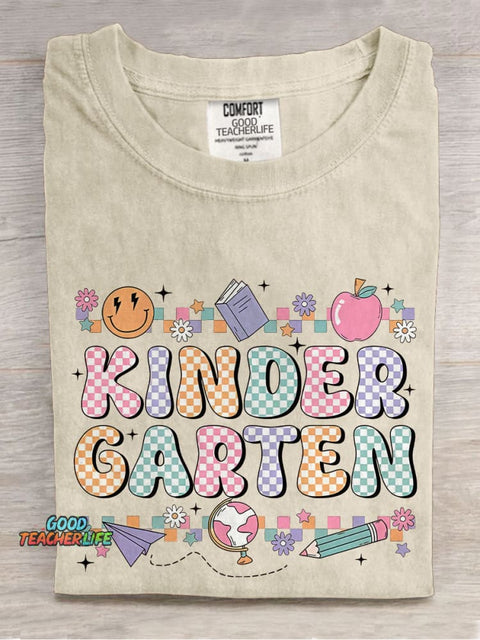 Kindergarten Teacher Casual Print T-shirt