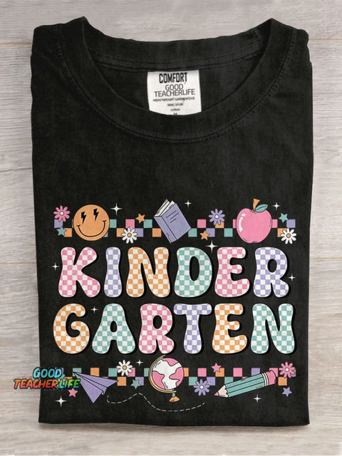 Kindergarten Teacher Casual Print T-shirt