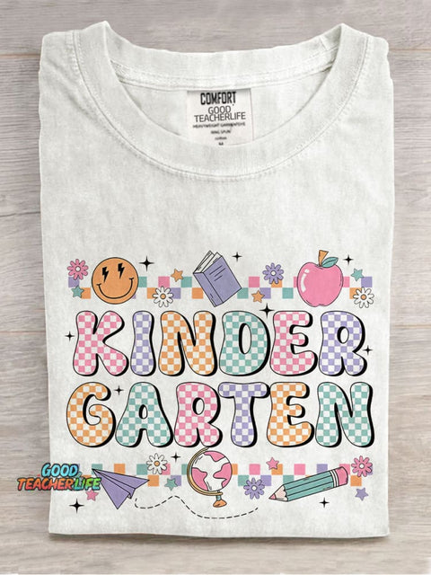 Kindergarten Teacher Casual Print T-shirt