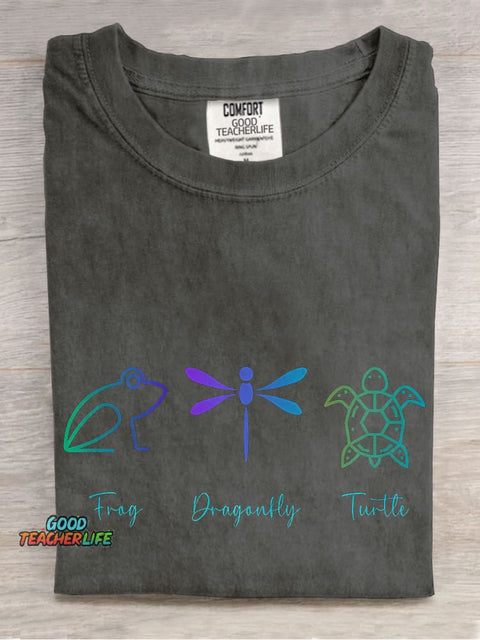 Dragonfly Casual Print T-shirt