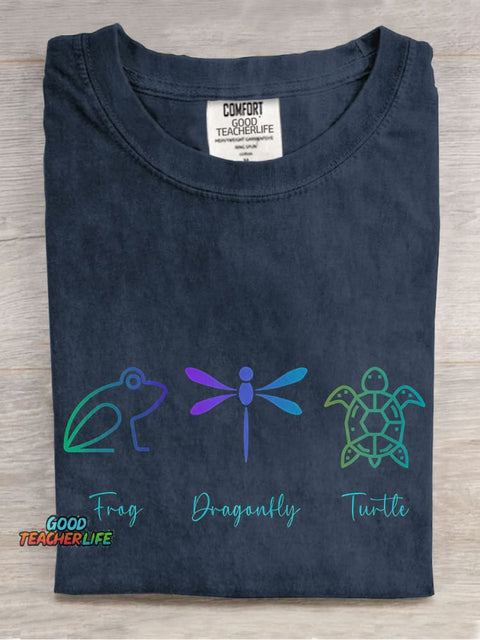 Dragonfly Casual Print T-shirt