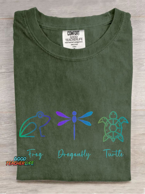 Dragonfly Casual Print T-shirt