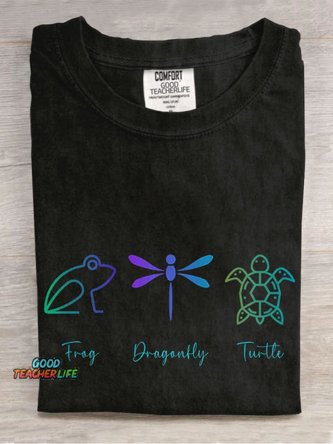 Dragonfly Casual Print T-shirt