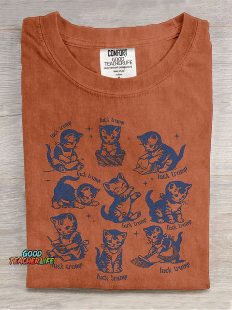 Childless Cat Lady Casual Print T-shirt