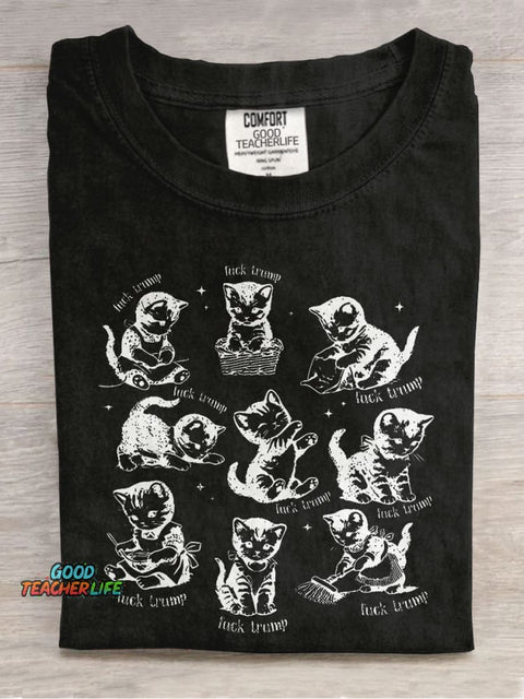 Childless Cat Lady Casual Print T-shirt