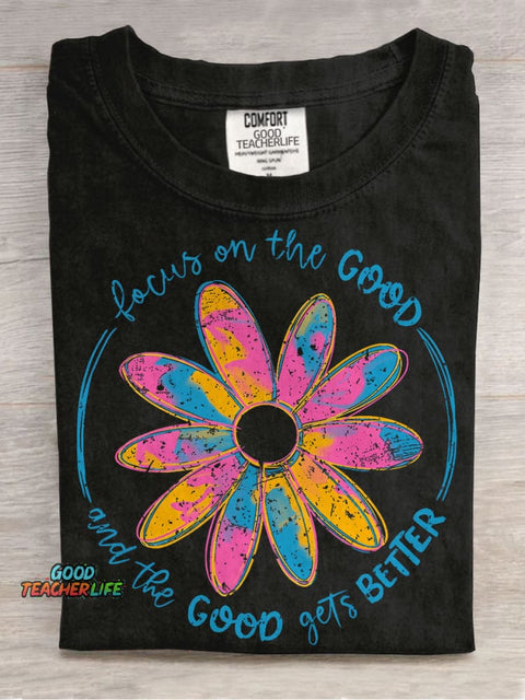 Focus On The Good Casual Print T-shirt
