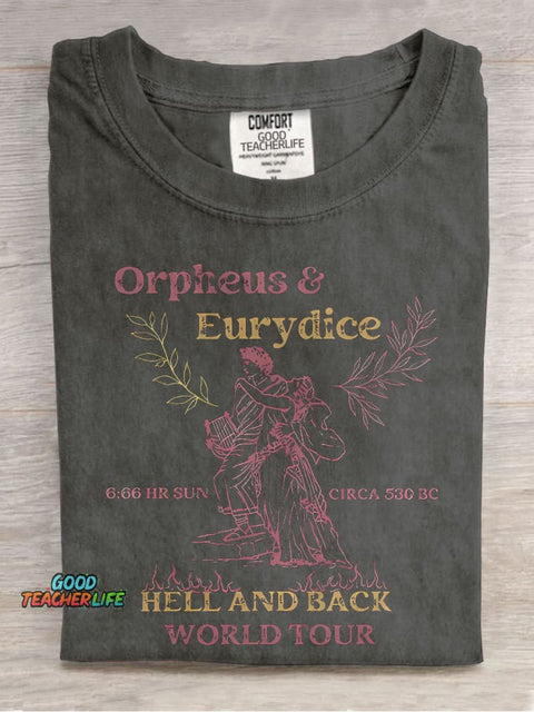 Orpheus And Eurydice Teacher Casual Print T-shirt