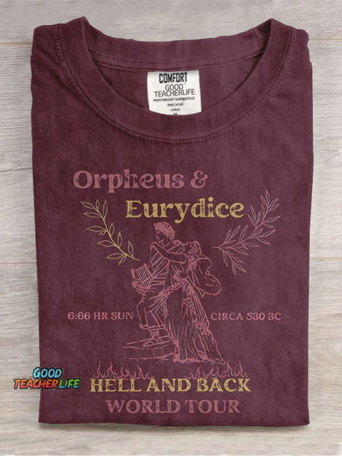 Orpheus And Eurydice Teacher Casual Print T-shirt