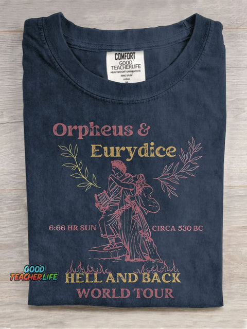 Orpheus And Eurydice Teacher Casual Print T-shirt