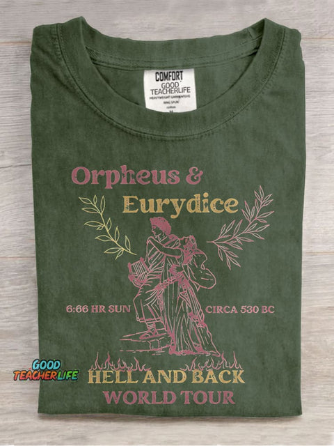 Orpheus And Eurydice Teacher Casual Print T-shirt