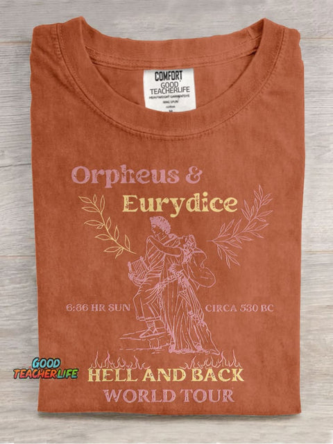 Orpheus And Eurydice Teacher Casual Print T-shirt