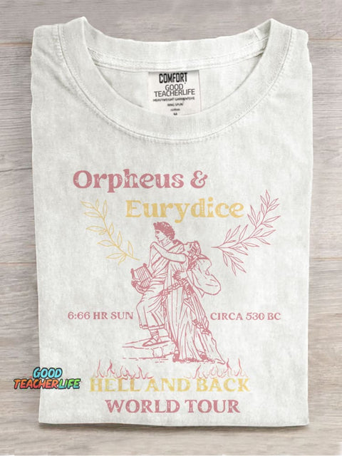Orpheus And Eurydice Teacher Casual Print T-shirt