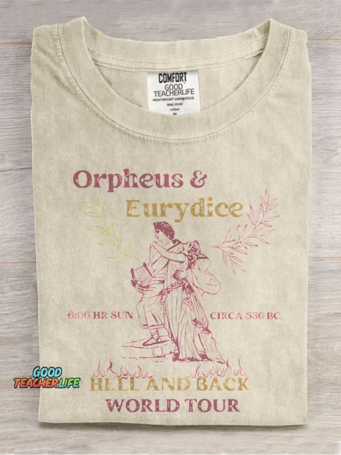 Orpheus And Eurydice Teacher Casual Print T-shirt