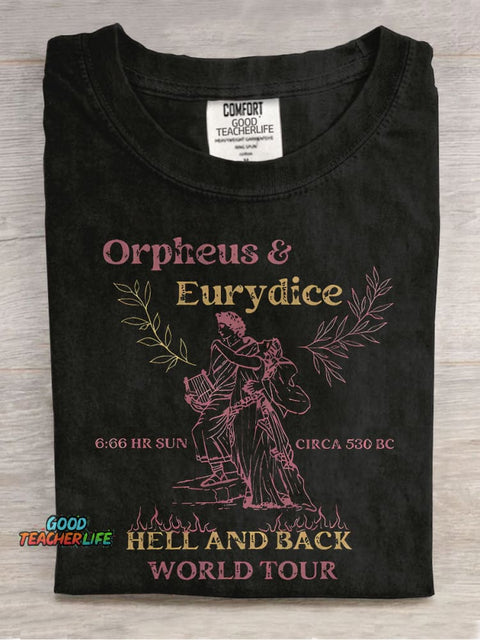 Orpheus And Eurydice Teacher Casual Print T-shirt