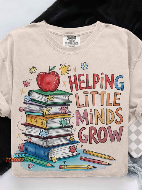 Helping Little Minds Grow Casual Print T-shirt