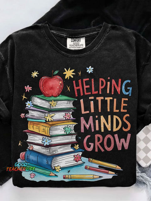 Helping Little Minds Grow Casual Print T-shirt
