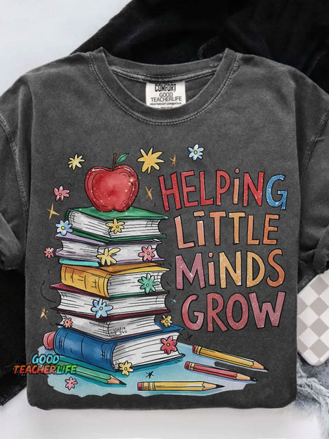 Helping Little Minds Grow Casual Print T-shirt