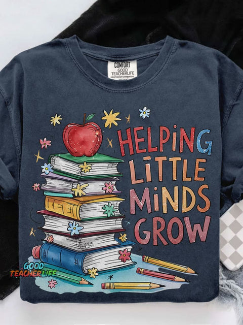 Helping Little Minds Grow Casual Print T-shirt